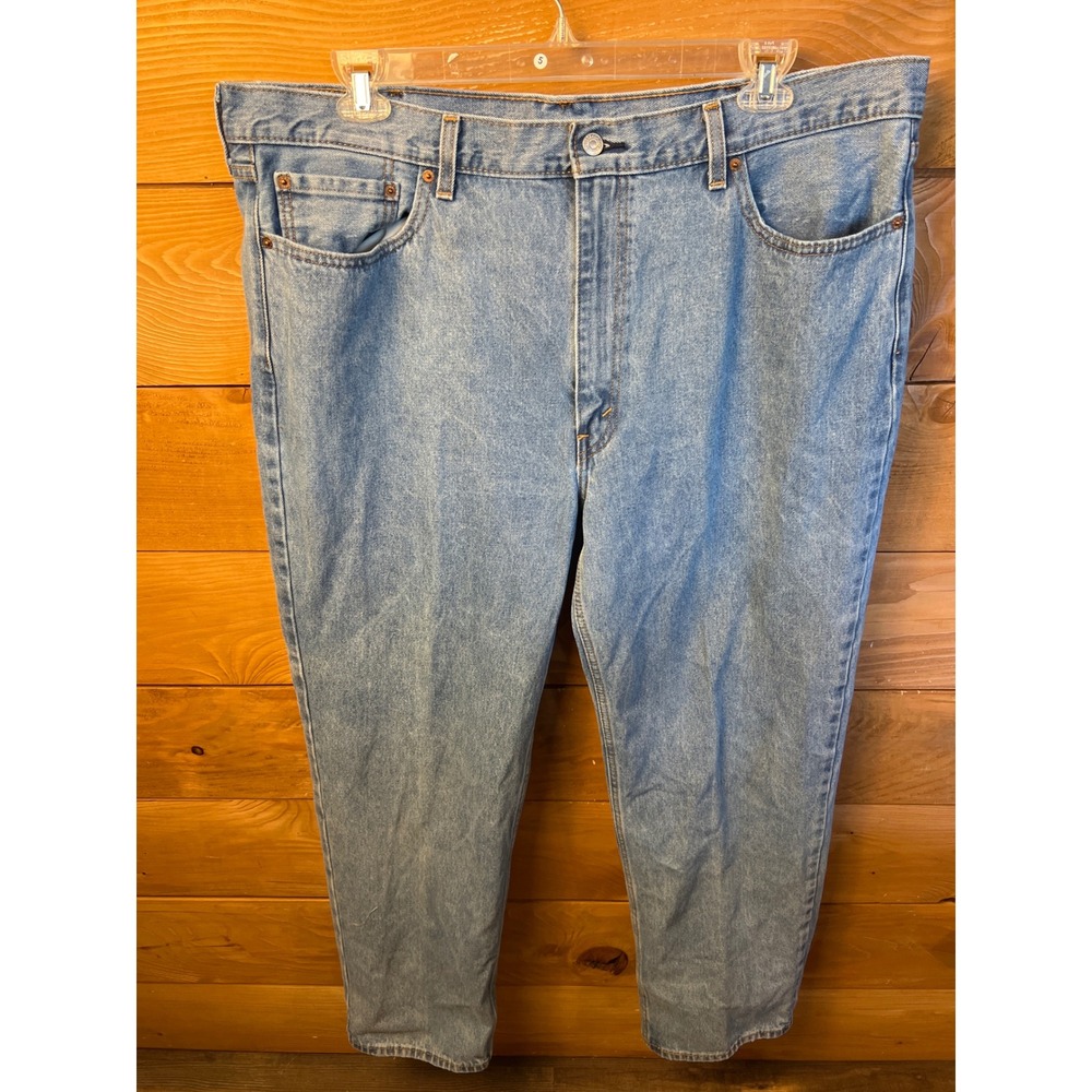 Levi's 550 Relaxed Fit Jeans Mens‎ 42x32 Light Wash Denim Blue Tapered Casual